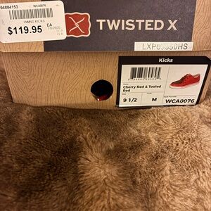 Twisted X Cherry Red and Tooled Red Kicks